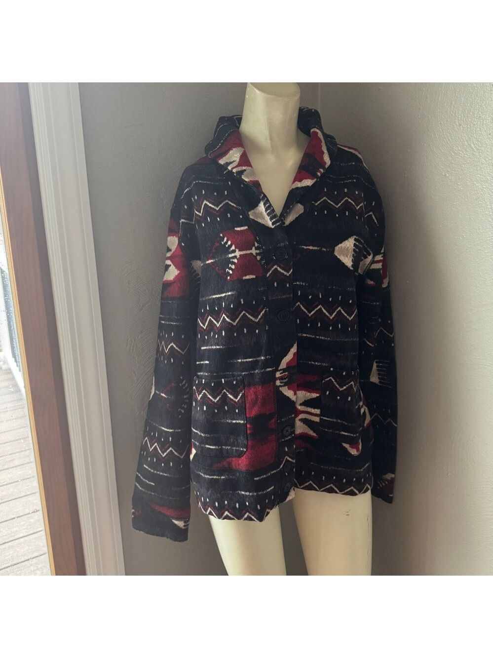 Lauren Ralph Lauren Aztec Southwestern Cardigan, size XL